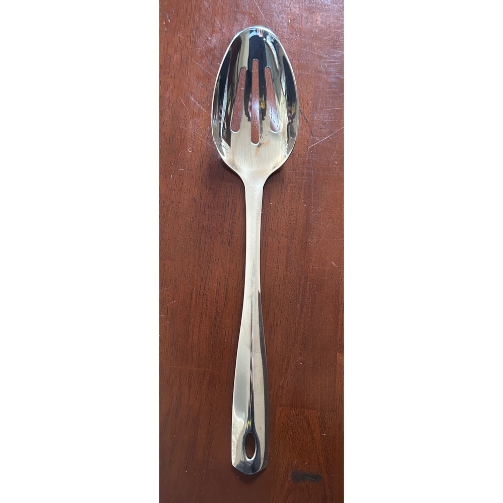 Oneida Slottedโ Spoon Stainless Steel 10in Silver Good Modern Kitchenware